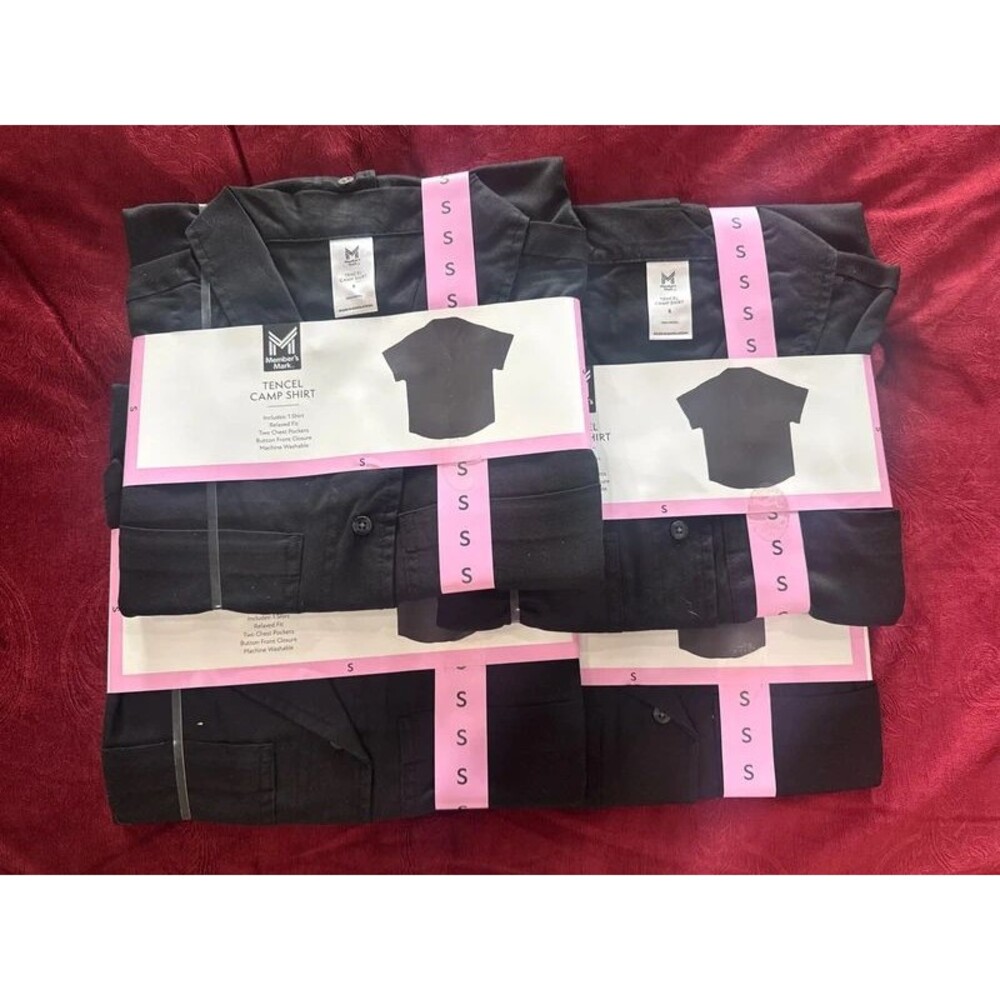 4 pack Tencel Camp Shirts Black 100% Lyocell